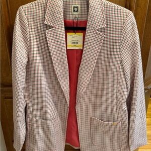 Anne Klein Blazer - Red and White Checkered